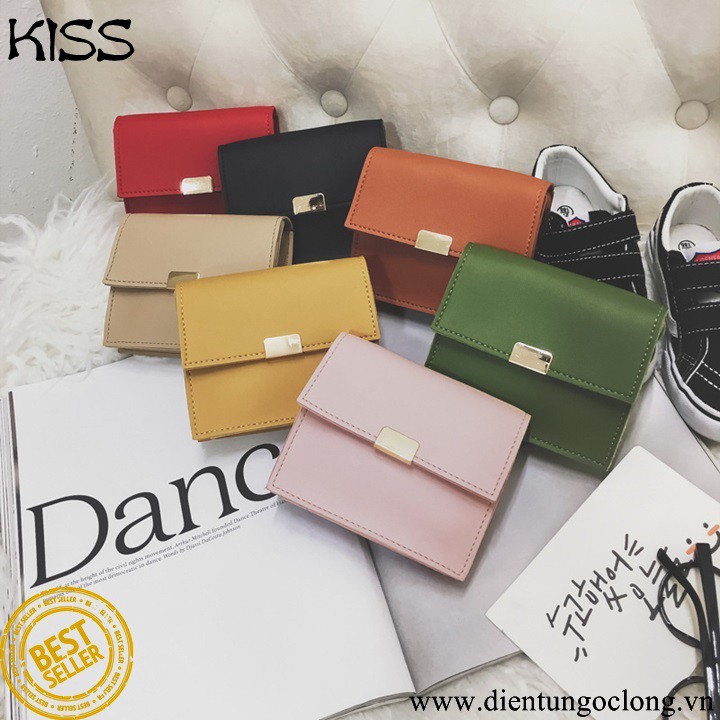 Ví Nữ Cầm Tay Mini KISS Style Hàn Quốc