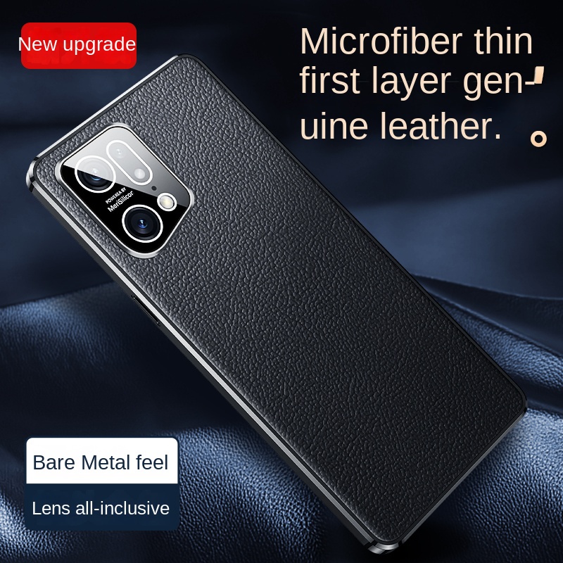 Ốp Điện Thoại Da Mạ Điện Chống Sốc Toàn Diện Cho OPPO Find X5 Pro