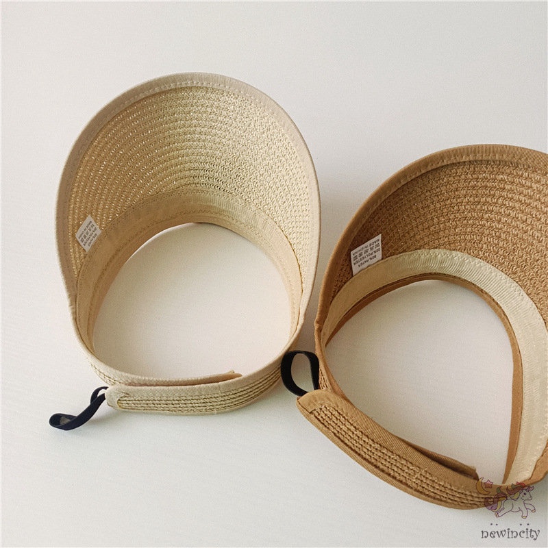 Mũ Cói Hở Chóp Họa Tiết Gấu Hoạt Hình Phong Cách Hàn Quốc Thời Trang Mùa Hè Cho Bé Trai