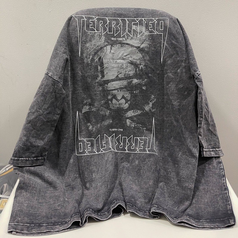 áo thun loang đen TERRIFIED hình thật SSSTore ( nam nữ mặc đều được) | BigBuy360 - bigbuy360.vn