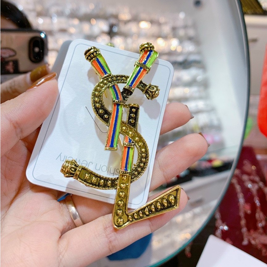 Cài Áo Nữ Chữ YSL Cao Cấp Giá Rẻ- MS2103