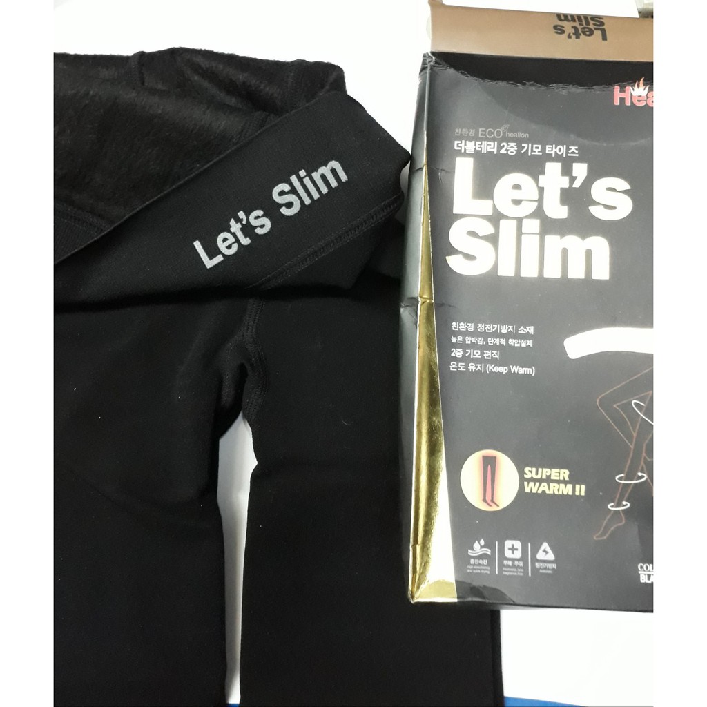 Quần tất Let's Slim liền gót lót nỉ dày