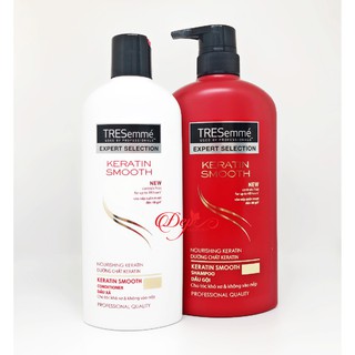 COMBO BỘ DẦU GỘI DẦU XÃ TRESEMME KERATIN SMOOTH CHO TÓC KHÔ XƠ KHÔNG VÀO NẾP 631ML + 347ML
