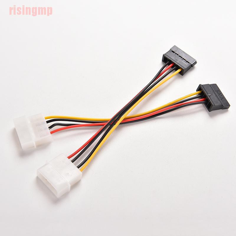 Risingmp☪ 1Pc 4 Pin Ide Molex To 15-Pin Serial Ata Sata Hard Drive Power Adapter Cable