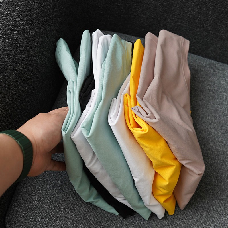 Áo thun nam cổ tròn basic tee thiết kế trơn unisex cộc tay vải cotton co giãn 4 chiều | BigBuy360 - bigbuy360.vn