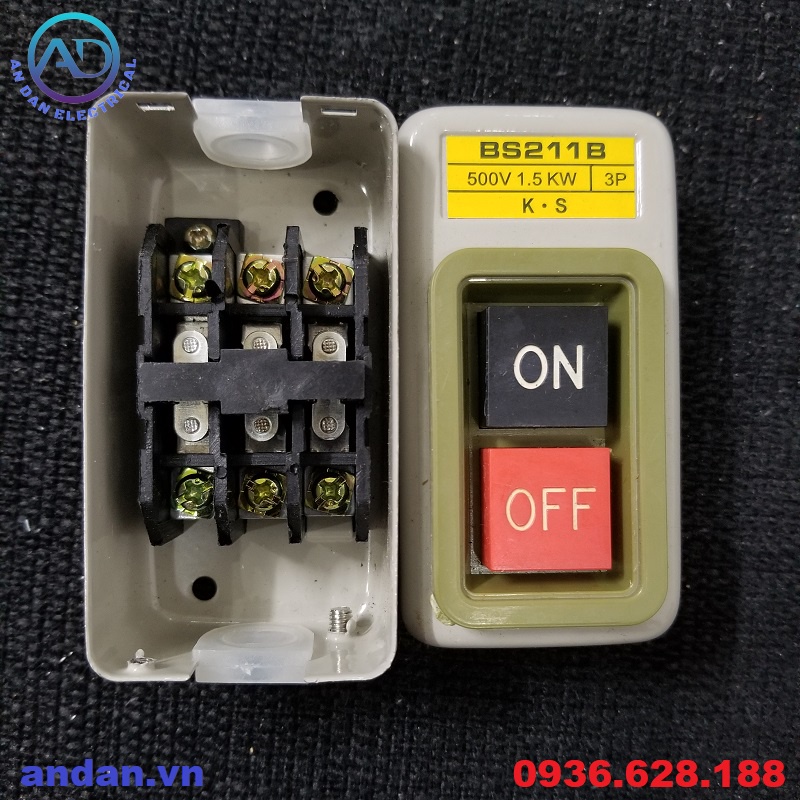 Công Tắc Điều Khiển ON-OFF, Nút Nhấn Điện 3 Pha, Hộp điều khiển 2 nút nhấn KH-201 KH-305; BS211B BS216B BS230B