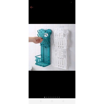 Giỏ  để đồ 2 tầng treo đồ, nhà bếp, nhà tắm gấp gọn  tiện lợi giá rẻ