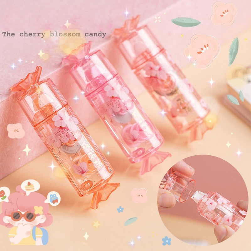 Băng sửa hình kẹo sáng tạo 5mm * 5m Băng sửa lỗi cho học sinh Văn phòng phẩm