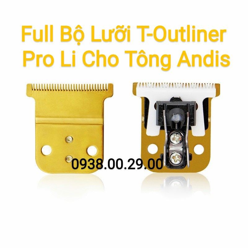 Lưỡi Andis D8 T-Outliner Pro Li, Full Bộ Lưỡi Slimline Pro Li Cho Tông Đơ Andis.(Ảnh thật)