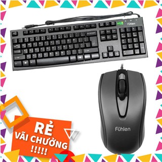 [RẺ VÔ ĐỊCH] Bộ Phím Chuột Fuhlen L102 và L411 - Tặng bàn di - Có tem Ninza phân phối [CHẤT]