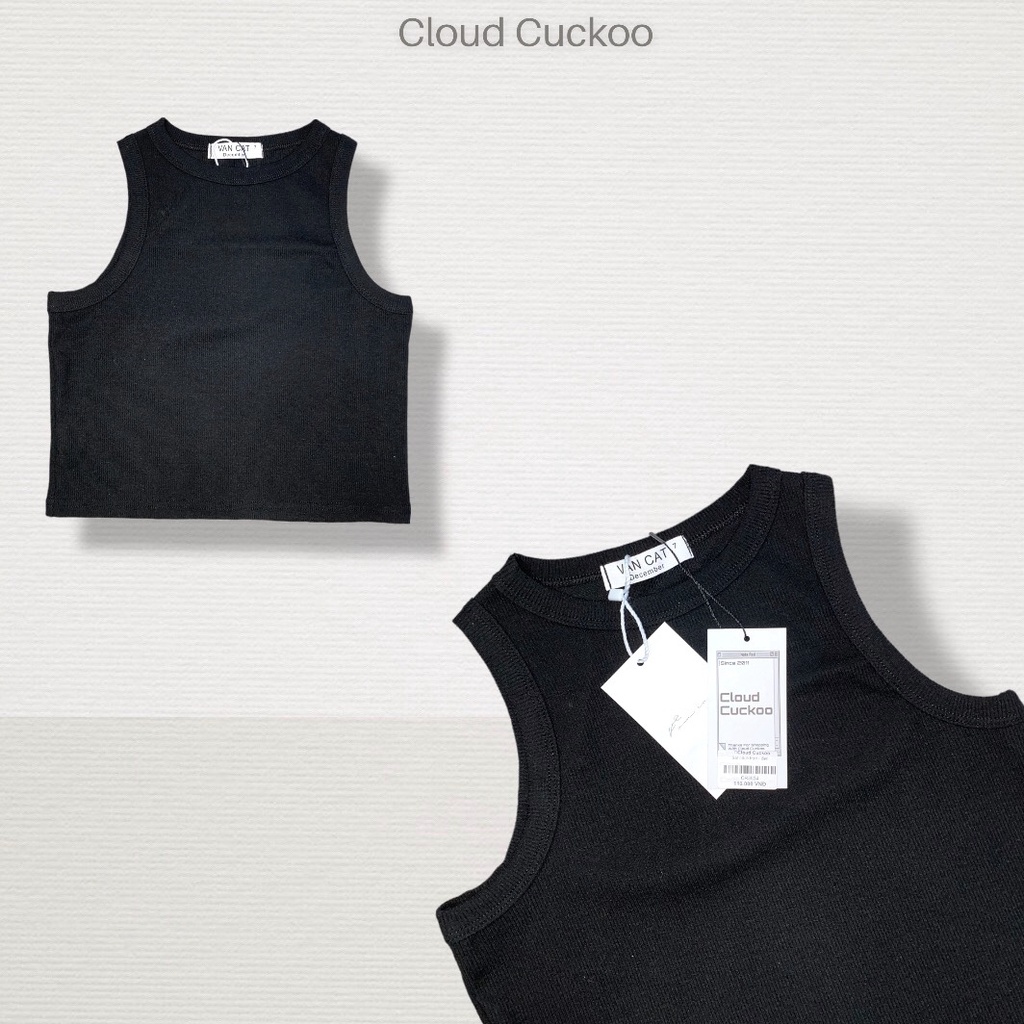 Áo Sát Nách Crop Top Ba Lỗ Chất Cotton Gân Tăm Siêu Co Giãn - Mã Số: CR3654