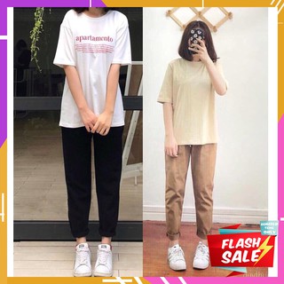 [FREESHIP] Quần Kaki Sắn Ống Dáng Suông, Quần Baggy Kaki Form Rộng