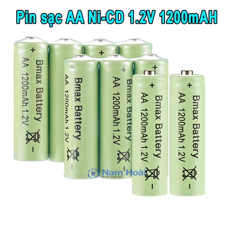 Pin sạc BMAX AA/AAA Ni-MH 1200, 1500 mAh 1,2V