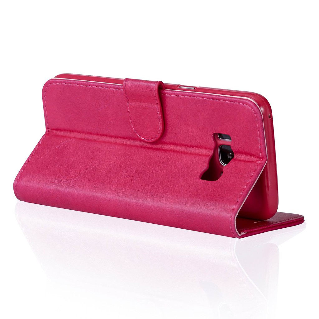 Bao da điện thoại nắp gập chất da màu trơn cho Samsung S8/S8 Plus/S9/S9 Plus/S10/S10 Plus/S10E/S10 5G | BigBuy360 - bigbuy360.vn