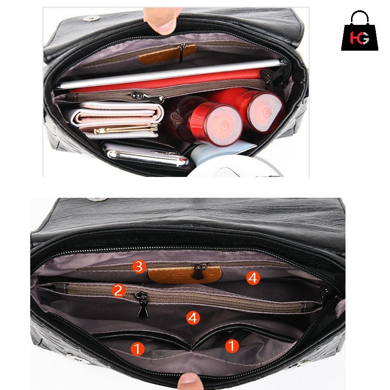Túi Xách Nữ Đeo Vai Da Cừu Cao Cấp(Da Thật  100%) KR11 Bảo Hành 12 Tháng