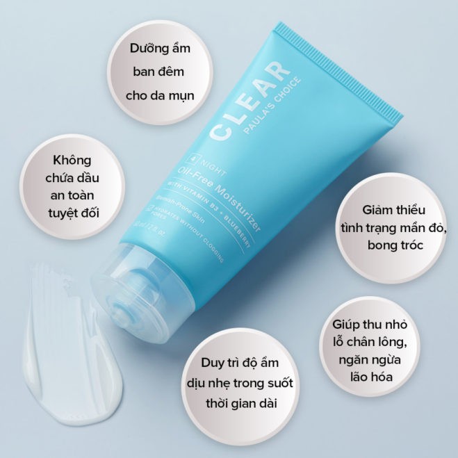 Paula's Choice Clear Oil Free Moisturizer - Kem dưỡng ẩm Paula's Choice Clear Oil Free Moisturizer  dành cho da mụn 60ml