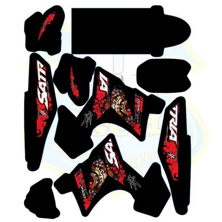 Tem trùm Satria fi đỏ đen