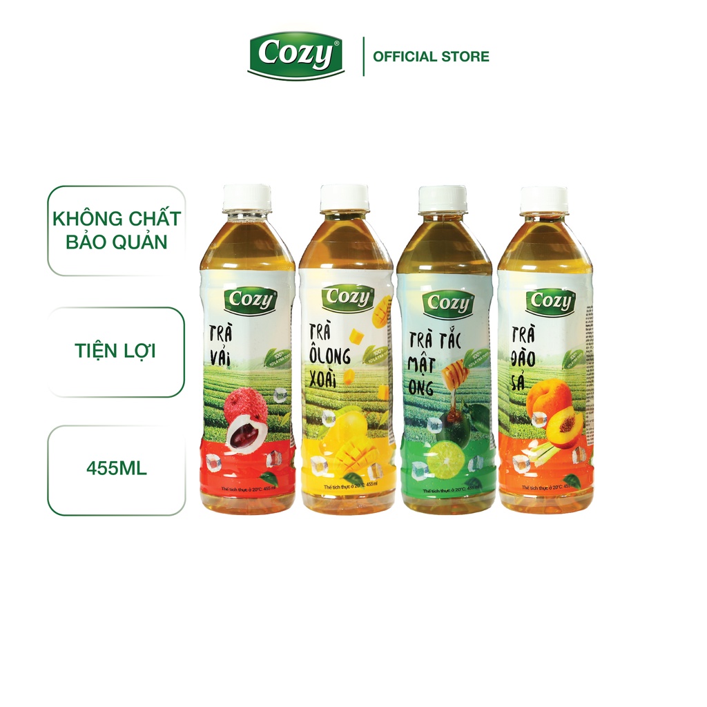 Trà Hoa Quả Cozy - Lốc 06 Chai (455 ml )