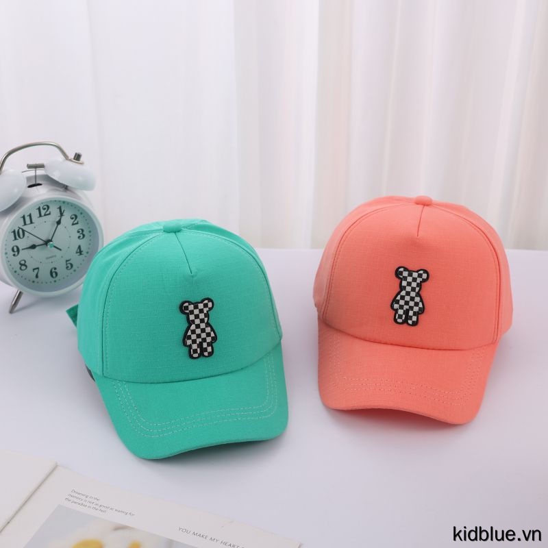 Mũ Lưỡi Trai Chống Nắng Thoáng Khí In Họa Tiết Gấu Hoạt Hình Xinh Xắn Cho Bé