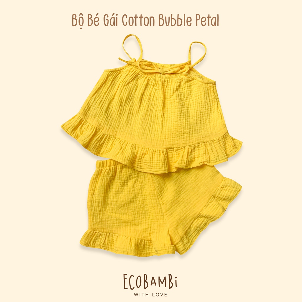 Bộ bé gái cotton bubble Petal ECOBAMBI