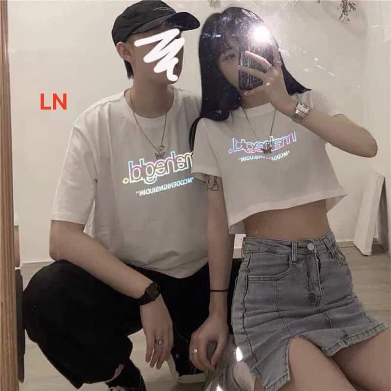 Áo đôi phản quang mehe LN12(Thụng +croptop )