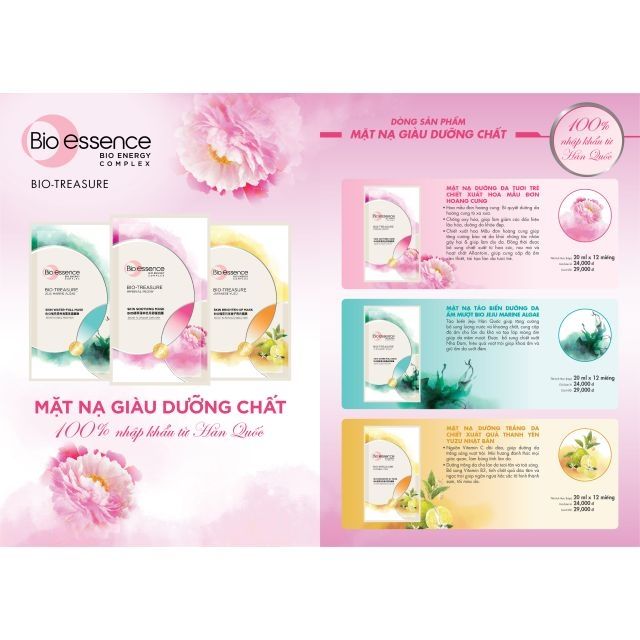 Mặt nạ dưỡng da cao cấp Bio Essence nhập khẩu