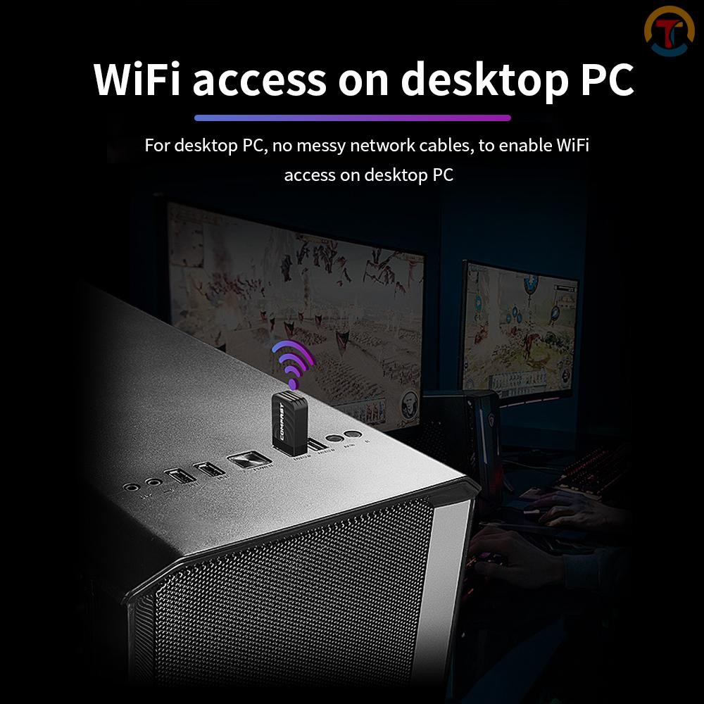 USB truyền tín hiệu wifi không dây Tgl Comfast Cf-812Ac Ac với cổng USB 1300mbps 2.4g 5.8ghz chuyên dụng | BigBuy360 - bigbuy360.vn
