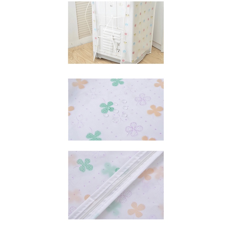 Bọc Trùm Máy Giặt Cửa Ngang,Cửa Trên Peva Chống Thấm, Che Phủ Máy Giặt Hàng Đẹp (cửa trên:56*54*86, cửa trước:60*56*83)