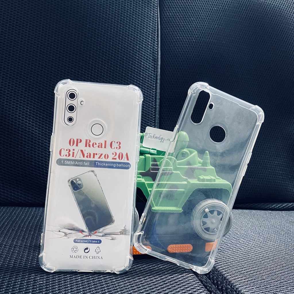 Ốp lưng chống sốc Realme C3/ C3i/ Narzo 20A dẻo trong suốt cao cấp bo 4 góc chống va đập
