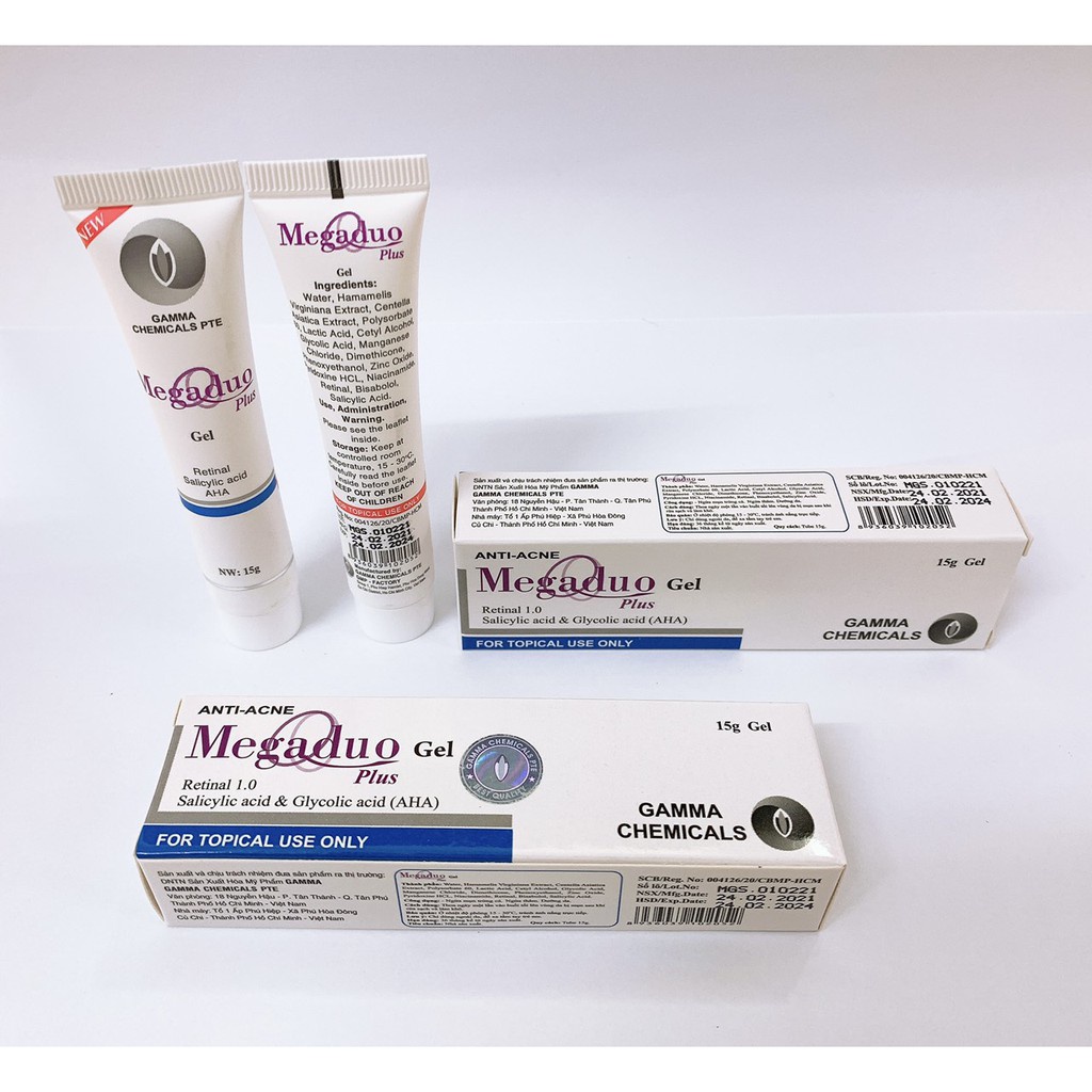 MEGADUO PLUS Retinal / Gel Mega Duo Azelaic Acid - giảm mụn, giảm thâm, dưỡng da, mờ sẹo 15g