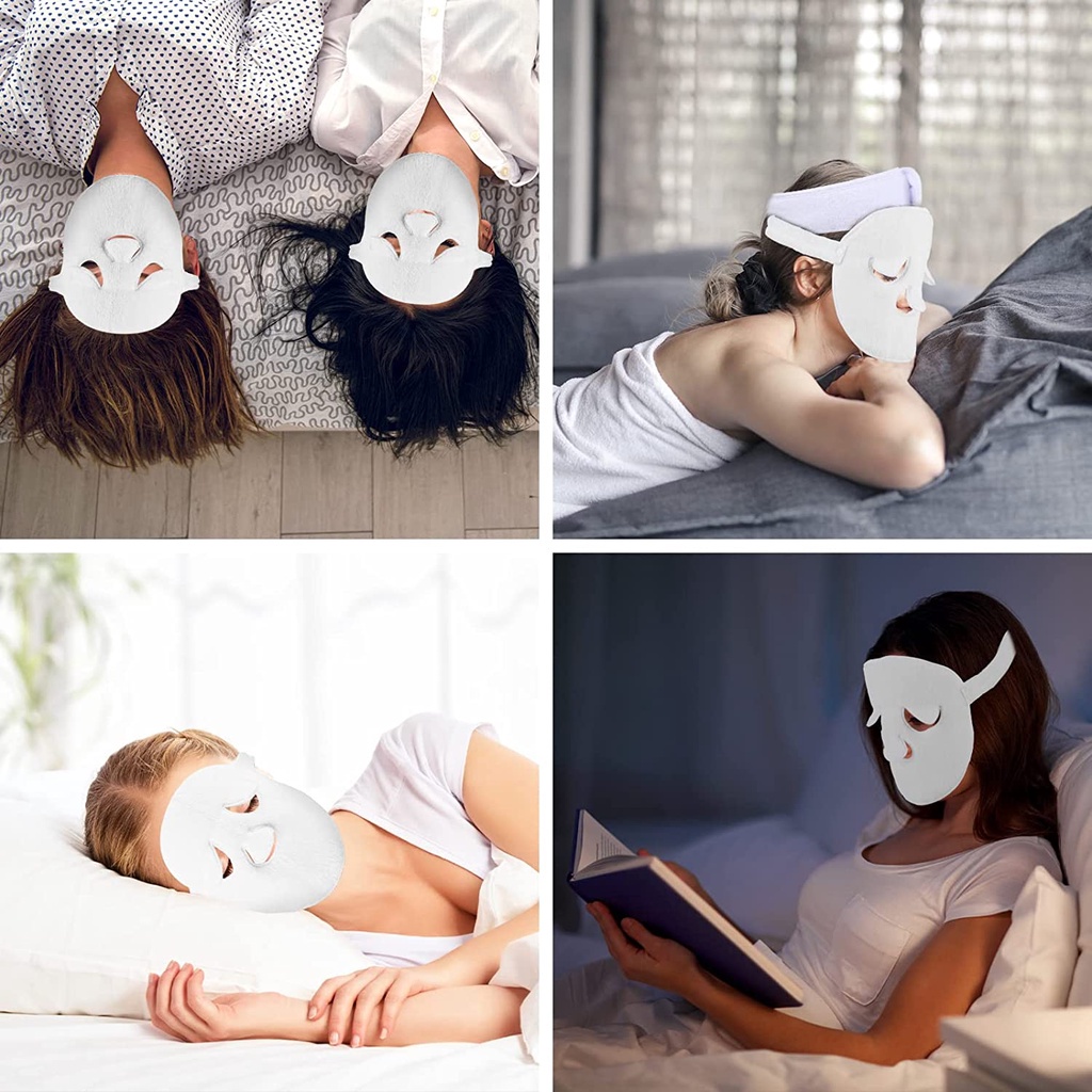 Khăn Mặt Nạ 25 * 25cm Giúp Dưỡng Ẩm Và Chống Lão Hóa Cao Cấp ​Khăn Quấn Đầu / Spa Bằng Vải Lông Cừu San Hô Điều Chỉnh Được
