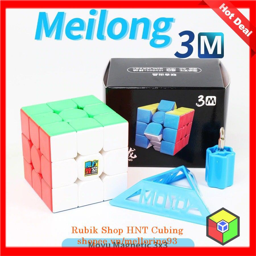 Đồ Chơi Rubik 3x3 MoYu Meilong 3M (Có Sẵn Nam Châm) Meilong 3 M - Khối Lập Phương Rubic 3 Tầng