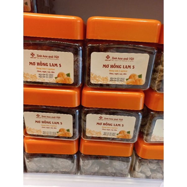 Ô mai Mơ Hồng Lam 5 - ô mai Hồng Lam 11 hàng đường - Hộp/gói 200g/300g/500g