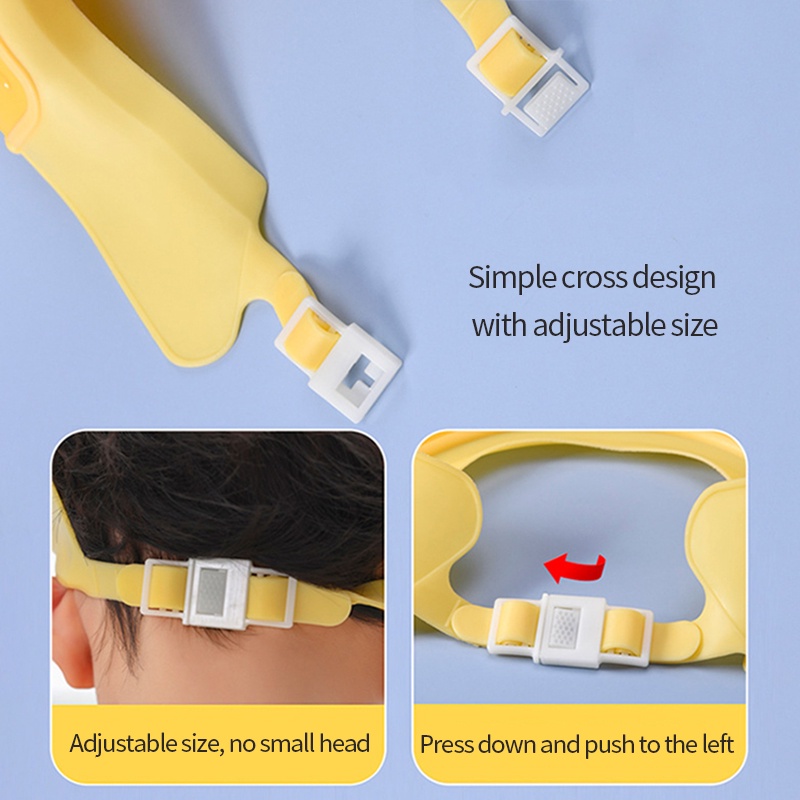 Mũ Gội Đầu Chắn Nước Chống Thấm Nước Họa Tiết Hoạt Hình Có Thể Điều Chỉnh Cho Bé