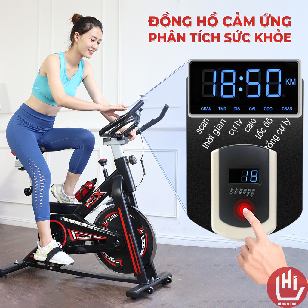 Xe đạp tập thể dục SAKITA X10 - Xe tập thể thao tại nhà - Máy tập gym đa chức năng - Khung Thép Cường Lực Chống Gỉ