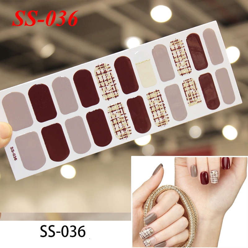 Set 22 miếng dán trang trí móng tay nhãn dán 3d Ss021-038 DIY