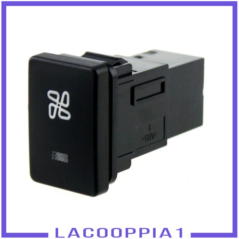 [Lacooppia1] Công Tắc Nút Nhấn 4 Cực Đèn LED Xanh Dương Với Họa Tiết Quạt Cho Toyota Camry