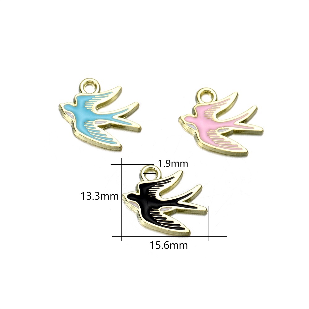 Phụ kiện làm khuyên tai/ vòng tay hình hoa sơn dầu diy nhiều màu sắc St.kunkka