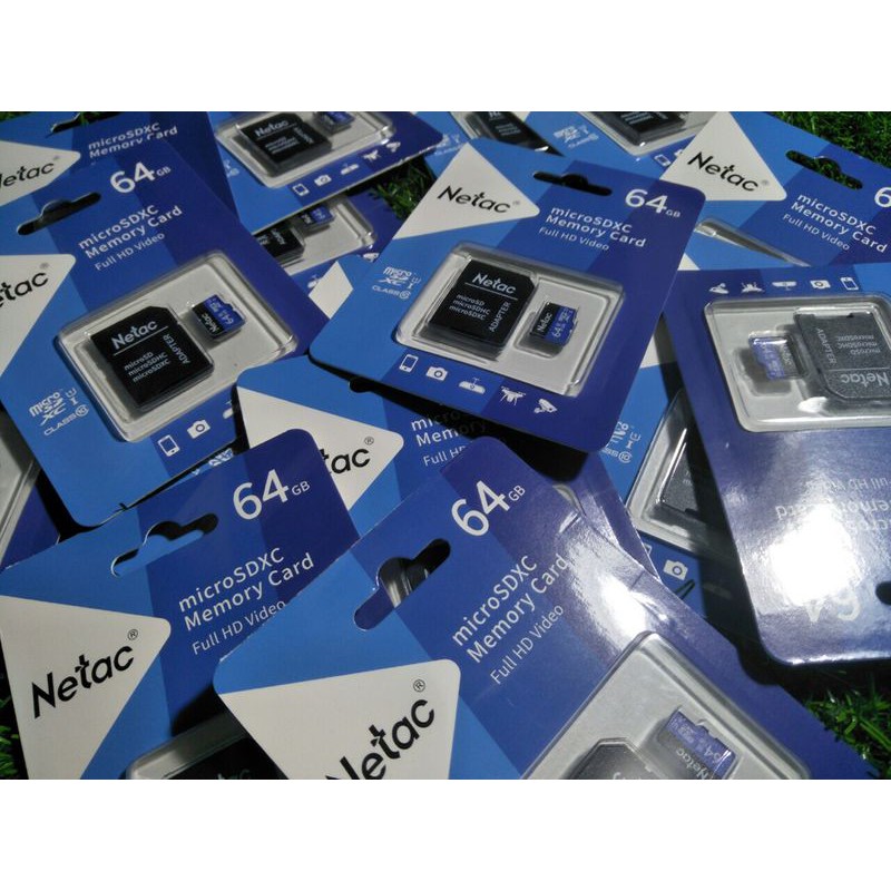 Thẻ nhớ microSD Chính hãng Netac 64GB class 10, tốc độ đọc 80 - 100mb/s, tốc độ ghi 10mb/s. Ghi hình 4k