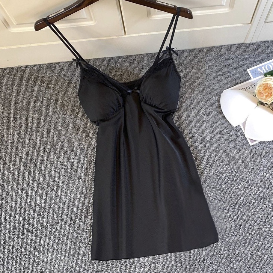 Váy Ngủ Hai Dây Lụa Satin Phối Ren Hisexy MD94 | BigBuy360 - bigbuy360.vn