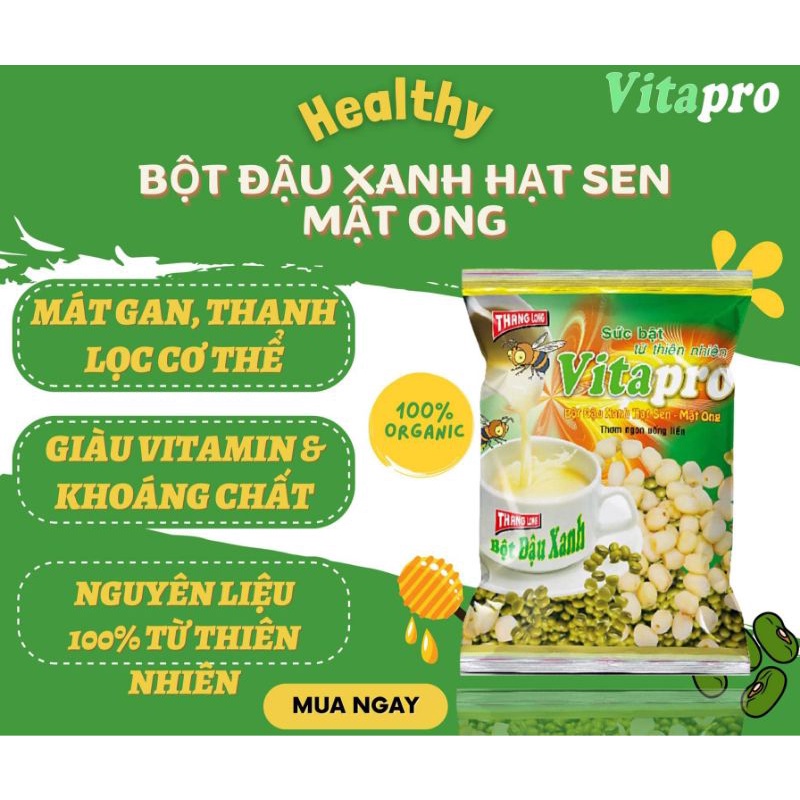 BỘT ĐẬU XANH SEN MẬT ONG 420GR - VITAPRO