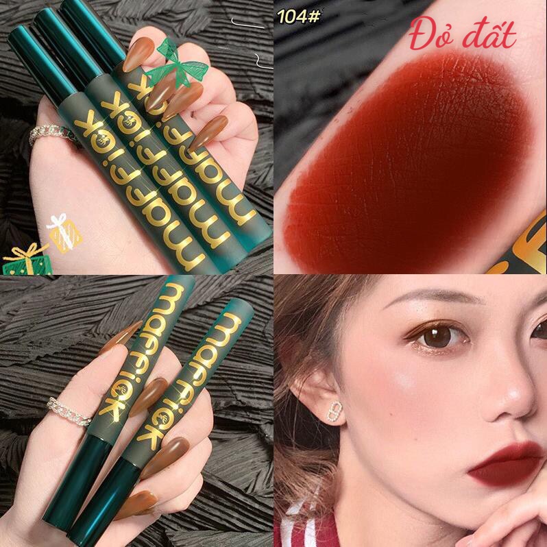 Son nội địa trung MAFFIC xanh đỏ đất - đỏ gạch - cam đất - cam cháy màu lên cực xinh