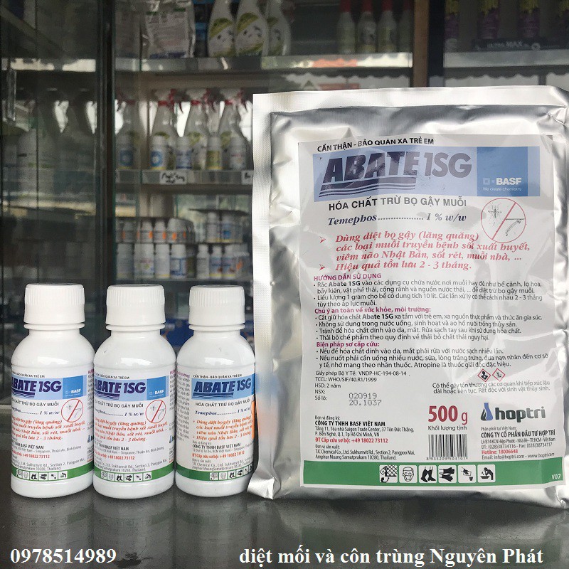 Abate 1SC 500g - thuốc diệt loăng quăng, bọ gậy, ấu trùng muỗi