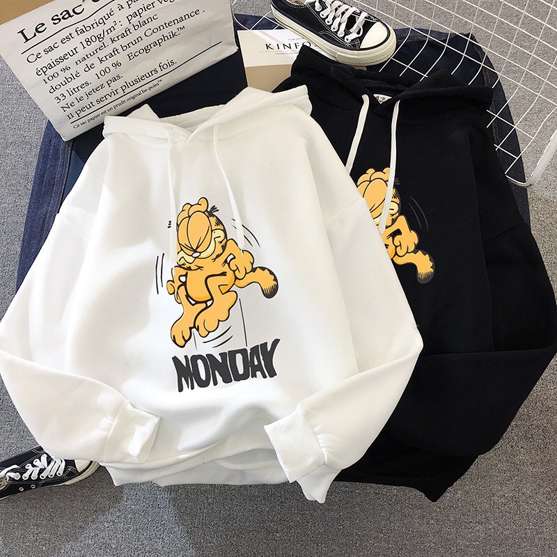 Áo hodie Hàn quốc hình con báo hoạt hình(4 màu vàng,hồng,be,trắng) | BigBuy360 - bigbuy360.vn