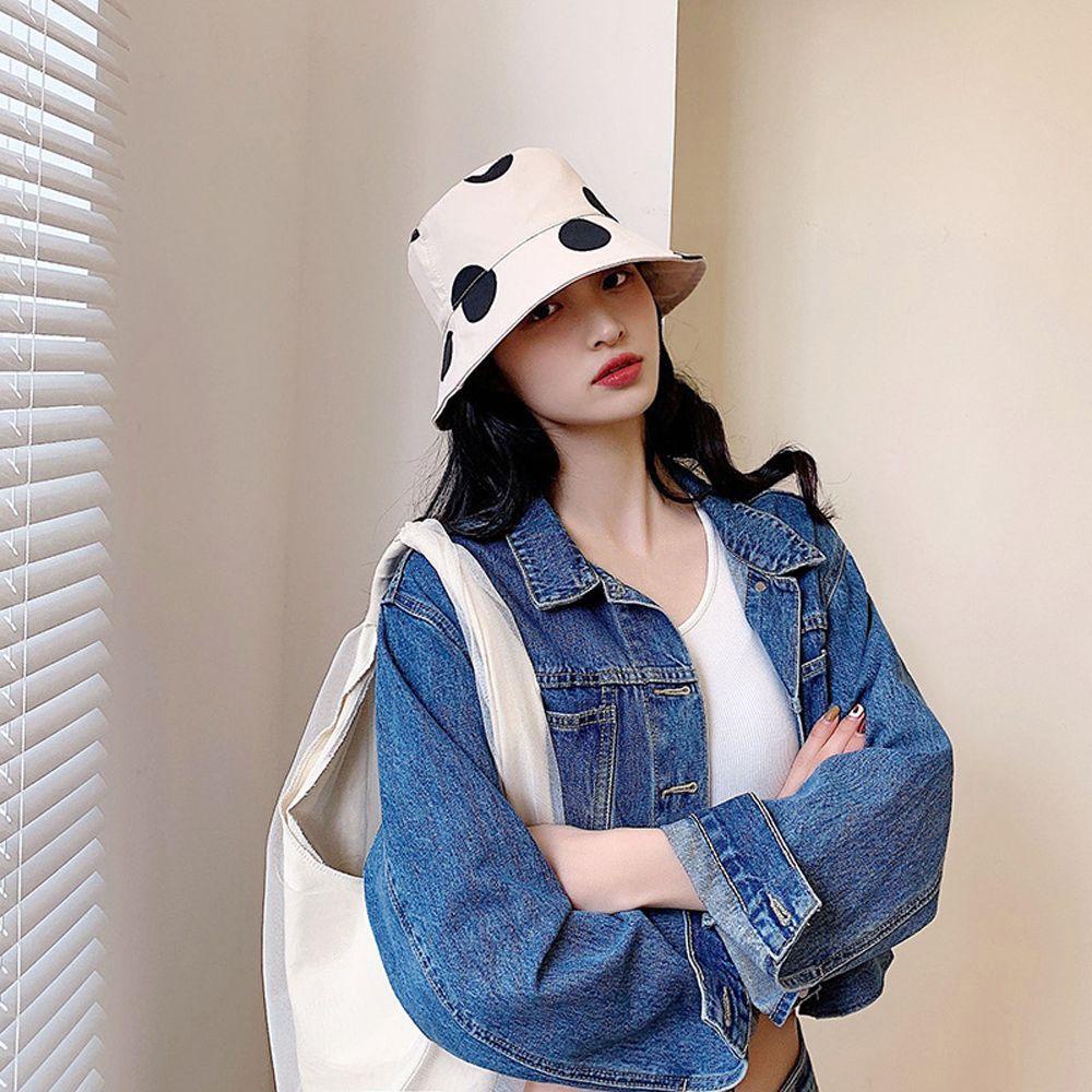 Nón Bucket Cotton Màu Trơn Phong Cách Hàn Quốc Thời Trang Mùa Hè