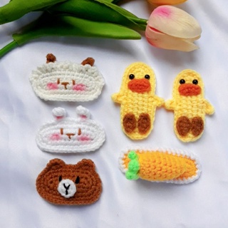 [Handmade] Kẹp tóc len hình thú nhiều mẫu dễ thương