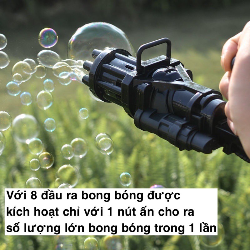 SÚNG PHUN BẮN BONG BÓNG XÀ PHÒNG 8 NÒNG - Đồ Chơi Trẻ Em