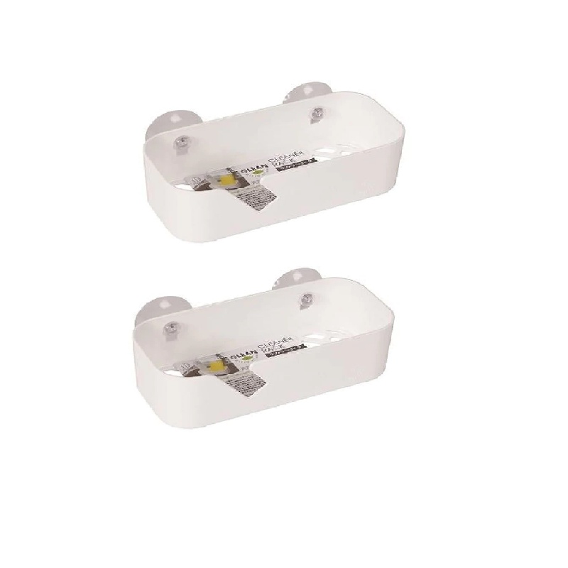 Daiso Khay Để Mút Rửa Chén 9X18X5 Cm  Cleaner Rack White