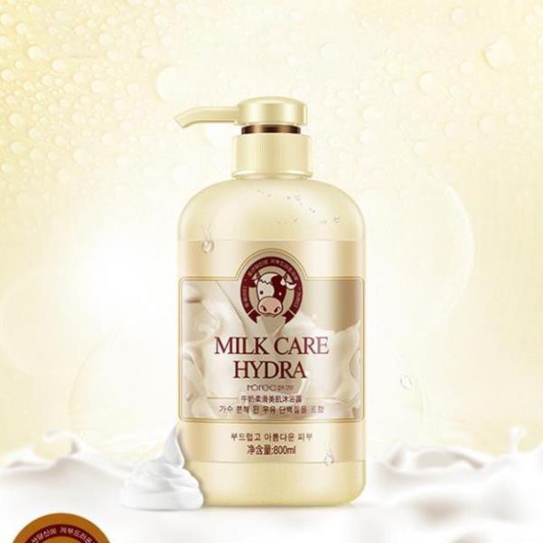 Sữa Tắm Trắng Da , Sữa Tắm Sữa Bò - MILK CARE HYDRA 800ML