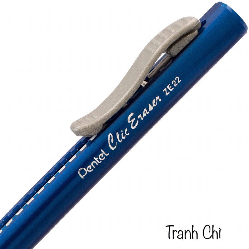 Bút gôm / viết gôm bấm đẩy Pentel Clic Eraser Grip Nhật Bản thân tròn ZE22 tẩy chì